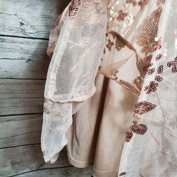 Southern Fried Chics Catching Compliments Dress Sz Large NWT Sequins - Picture 4 of 9